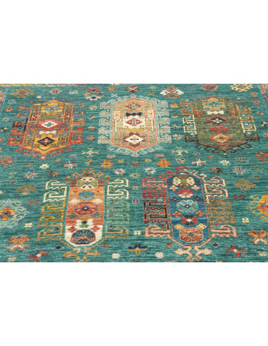 Rug Tribal Pakistan 126x189 Turquoise Red Orang