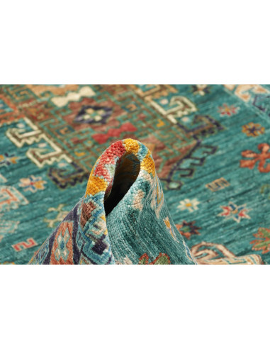 Rug Tribal Pakistan 126x189 Turquoise Red Orang
