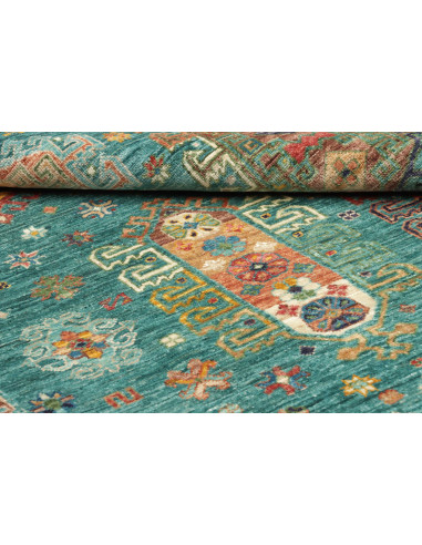 Rug Tribal Pakistan 126x189 Turquoise Red Orang