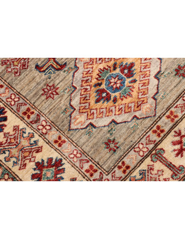 Tappeto Kazak Fine Pakistan 80x259 Beige Grigio