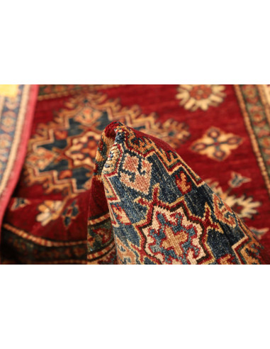 Tappeto Kazak Fine Pakistan 98x139 Rosso Scarla