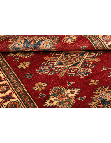 Tappeto Kazak Fine Pakistan 98x139 Rosso Scarla