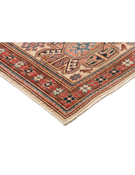 Rug Kazak Fine Pakistan 79x288 Cream Beige Terr