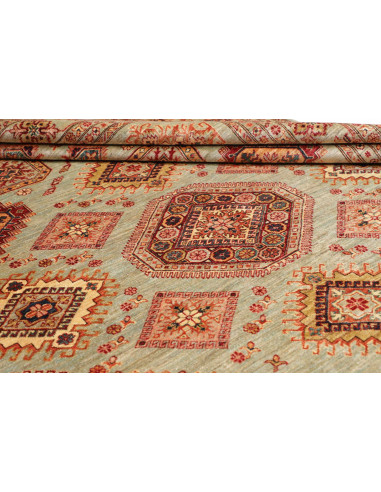 Rug Kazak Fine Pakistan 250x310 Sage Green Terr
