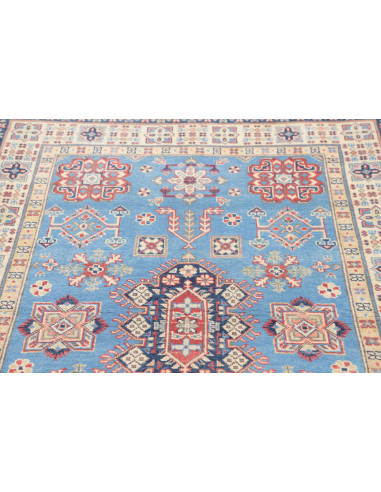 Rug Kazak Afghanistan 122x179 Sky Blue Terracot