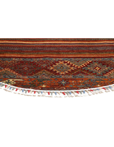 Tappeto Samarkand Pakistan 143x143 Rosso Bordea