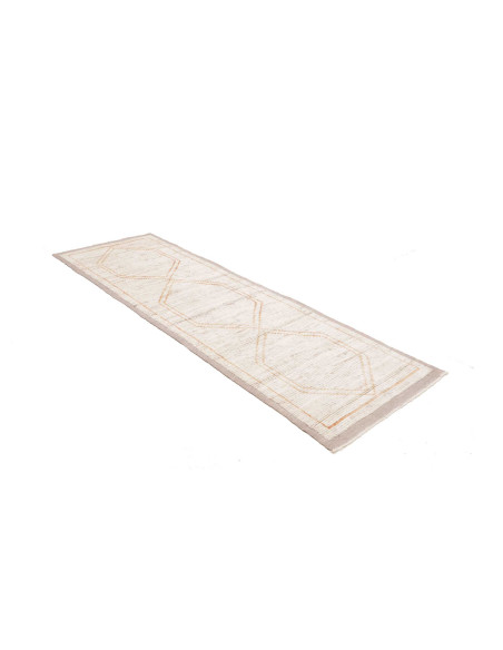 Tappeto Gabbeh Marrakech Pakistan 84x251 Bianco
