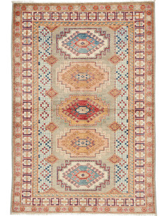 Tappeto Kazak Fine Pakistan 103x152 Grigio Verd