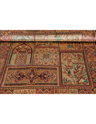 Tappeto Ghom Seta Persia 82x117 Rosso Bordeaux