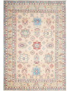Tappeto Kazak Afghanistan 189x272 Beige Crema A