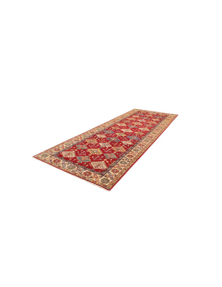 Rug Kazak Fine Pakistan 154x389 Deep Red Cream