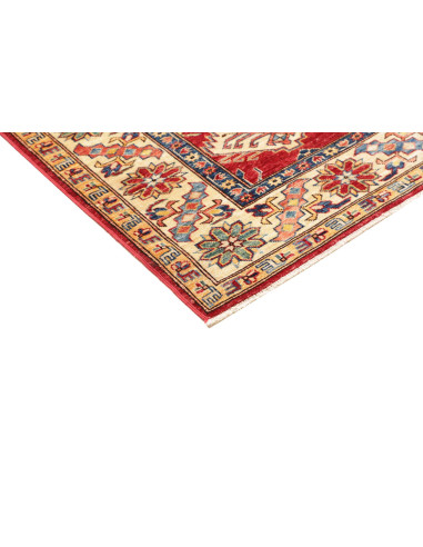 Rug Kazak Fine Pakistan 154x389 Deep Red Cream