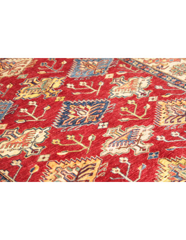 Rug Kazak Fine Pakistan 154x389 Deep Red Cream