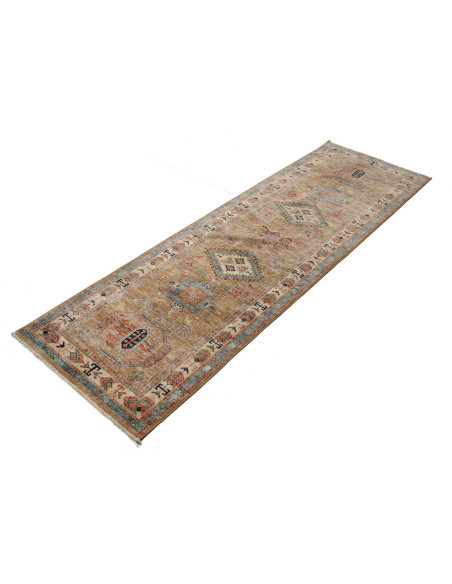 Rug Kazak Fine Pakistan 76x249 Brown Blue Terra