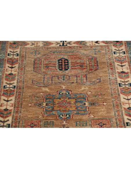 Rug Kazak Fine Pakistan 76x249 Brown Blue Terra