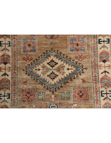 Rug Kazak Fine Pakistan 76x249 Brown Blue Terra