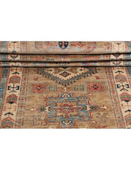 Rug Kazak Fine Pakistan 76x249 Brown Blue Terra