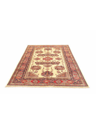 Rug Kazak Fine Pakistan 150x200 Cream Red Blue