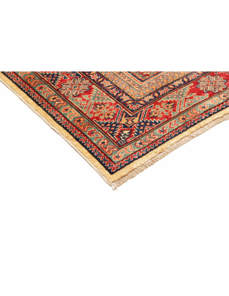 Rug Kazak Fine Pakistan 150x200 Cream Red Blue