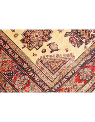 Rug Kazak Fine Pakistan 150x200 Cream Red Blue