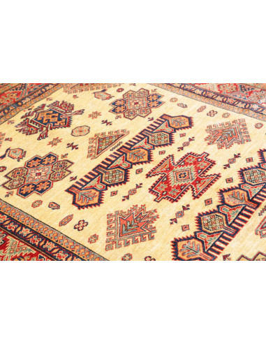 Rug Kazak Fine Pakistan 150x200 Cream Red Blue
