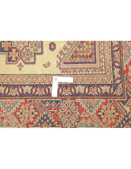 Rug Kazak Fine Pakistan 150x200 Cream Red Blue