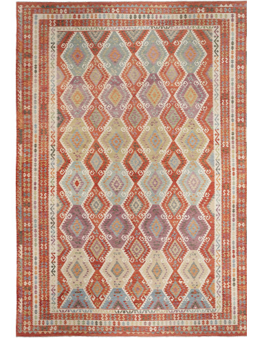 Rug Kilim Afghanistan 410x587 Terracotta Red Cr