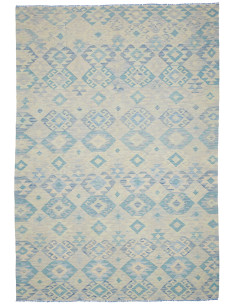 Tappeto Kilim Afghanistan 205x301 Bianco Panna