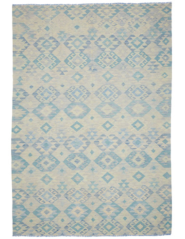 Tappeto Kilim Afghanistan 205x301 Bianco Panna