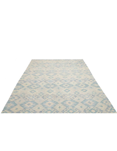 Tappeto Kilim Afghanistan 205x301 Bianco Panna