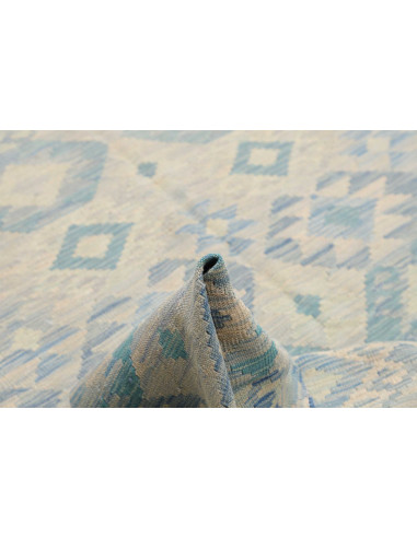 Tappeto Kilim Afghanistan 205x301 Bianco Panna