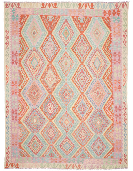 Rug Kilim Afghanistan 209x278 Pastel Coral Oran