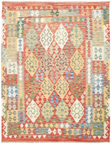 Kilim 150x195 Cm Kilim Afghanistan, Hand-carded Wool cotton