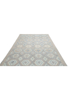 Rug Kilim Afghanistan 203x302 Muted Blue Beige 2