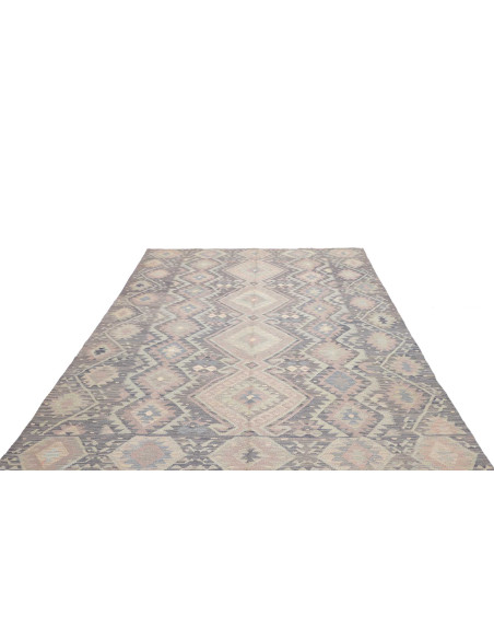 Tappeto Kilim Afghanistan 202x296 Viola Grigio