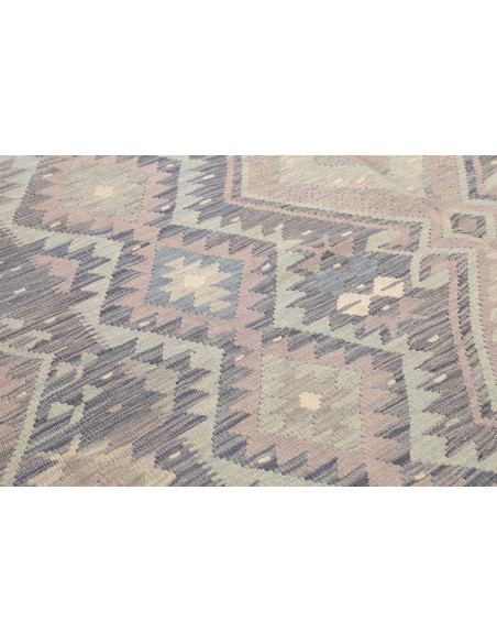 Tappeto Kilim Afghanistan 202x296 Viola Grigio
