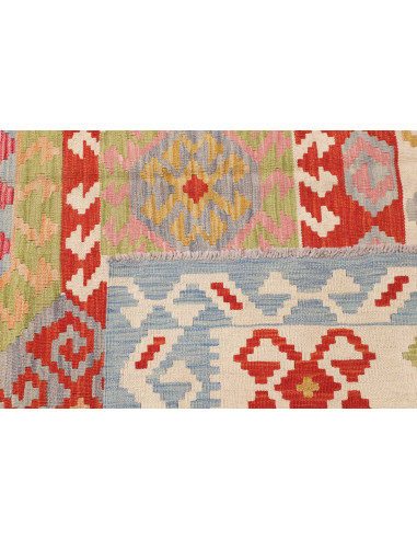Tappeto Kilim Afghanistan 206x308 Rosso Crema A