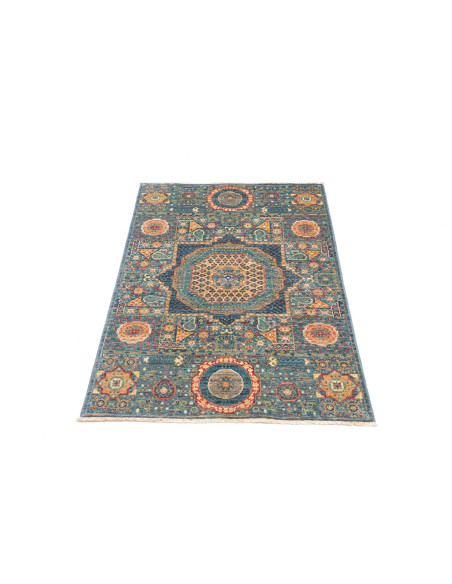 Tappeto Mamlouk Pakistan 82x125 Blu Petrolio Ar
