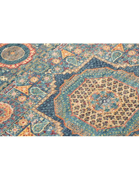 Tappeto Mamlouk Pakistan 82x125 Blu Petrolio Ar