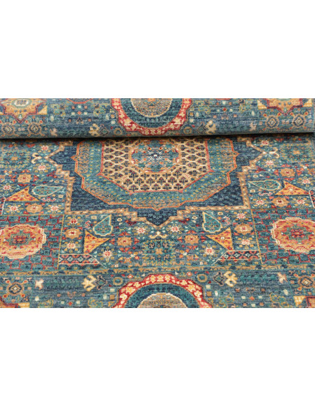 Tappeto Mamlouk Pakistan 82x125 Blu Petrolio Ar