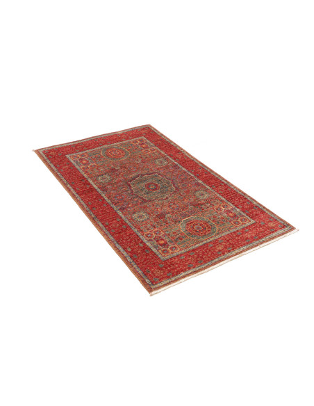 Tappeto Mamlouk Pakistan 79x127 Rosso Petrolio