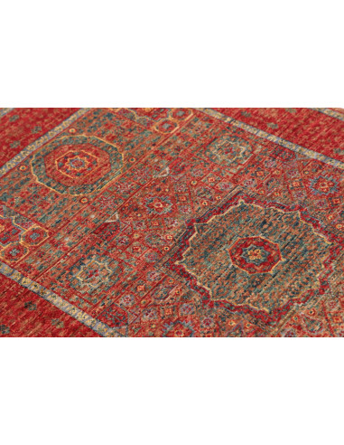 Tappeto Mamlouk Pakistan 79x127 Rosso Petrolio