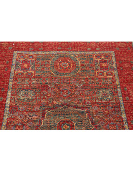 Tappeto Mamlouk Pakistan 79x127 Rosso Petrolio