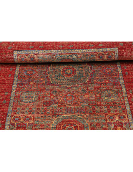 Tappeto Mamlouk Pakistan 79x127 Rosso Petrolio
