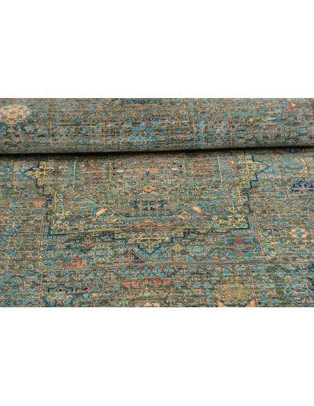 Tappeto Mamlouk Pakistan 79x122 Verde Petrolio