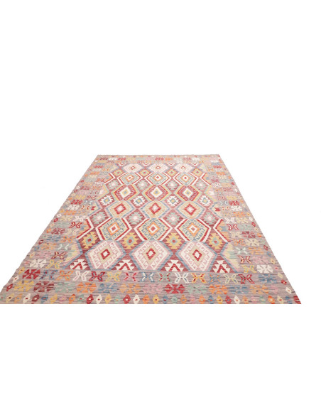 Tappeto Kilim Afghanistan 198x296 Grigio Beige