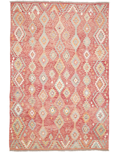 Tappeto Kilim Afghanistan 200x308 Rosso Terraco
