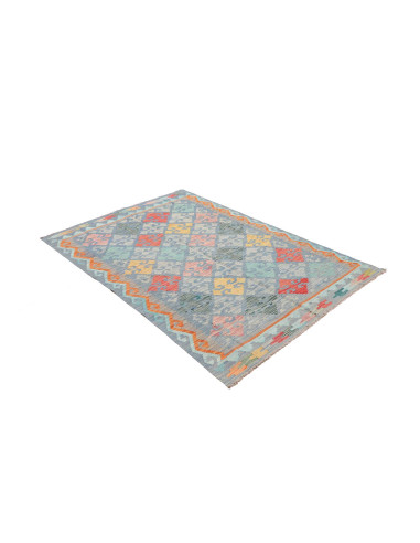Rug Kilim Afghanistan 125x180 Light Blue Coral
