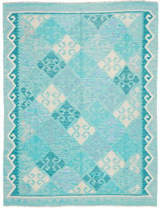 Tappeto Kilim Afghanistan 158x206 Turchese Chia