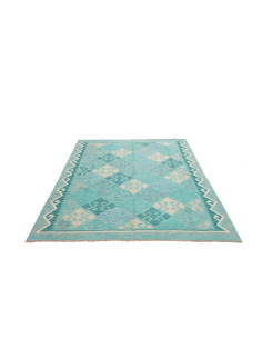 Tappeto Kilim Afghanistan 158x206 Turchese Chia 2